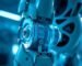 A close-up view of an advanced integrated joint module inside a future humanoid robot.