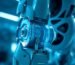 A close-up view of an advanced integrated joint module inside a future humanoid robot.