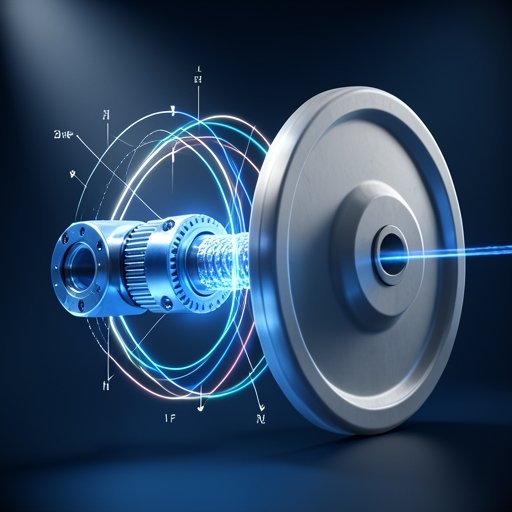 A technical visualization showing the relationship between motor inertia and load inertia in a motion control system.