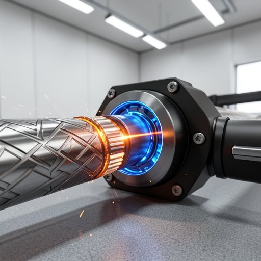 Advanced 5-axis CNC laser cutting head powered by a precision hollow rotary actuator for smooth motion.
