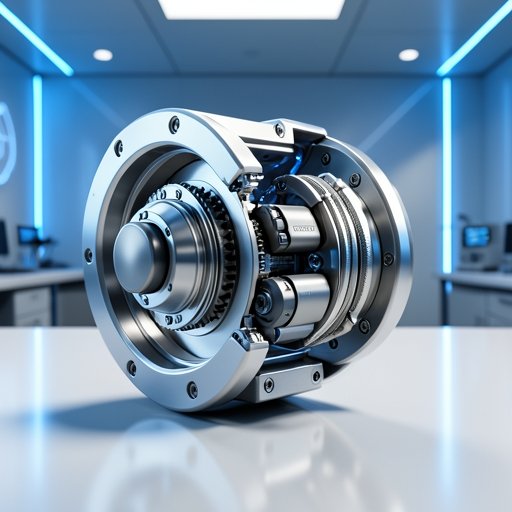 3D cross-sectional view of an integrated robotic joint module showing internal components.