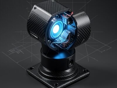 A tactical electro-optical gimbal utilizing a compact actuator for high-reliability aerospace defense applications.