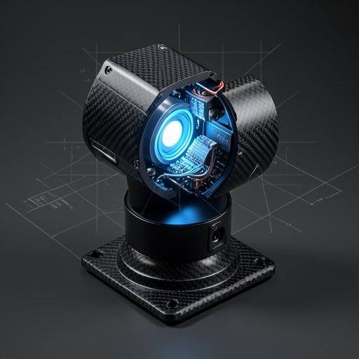 A tactical electro-optical gimbal utilizing a compact actuator for high-reliability aerospace defense applications.