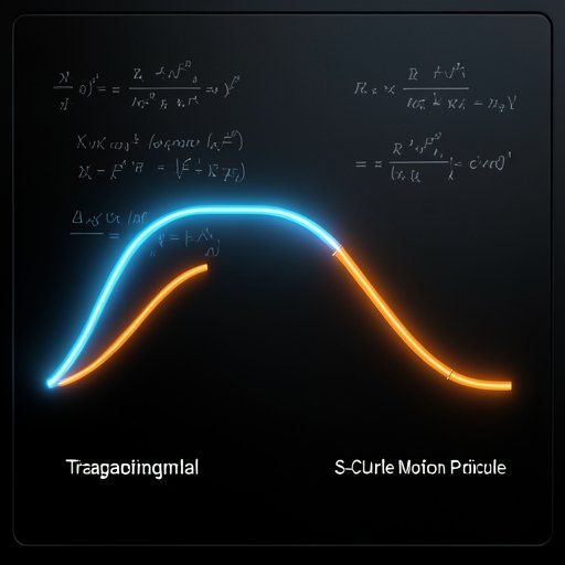 Digital infographic comparing trapezoidal and S-curve motion profiles for effective jerk control.